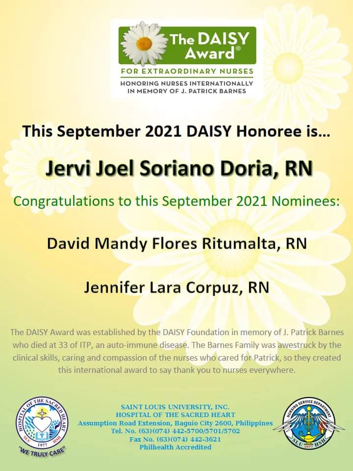 September 2021 DAISY Awaed Honoree